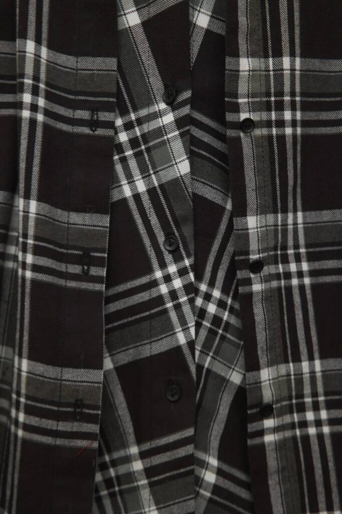 Рубашка Double Grey Check, клетка черный