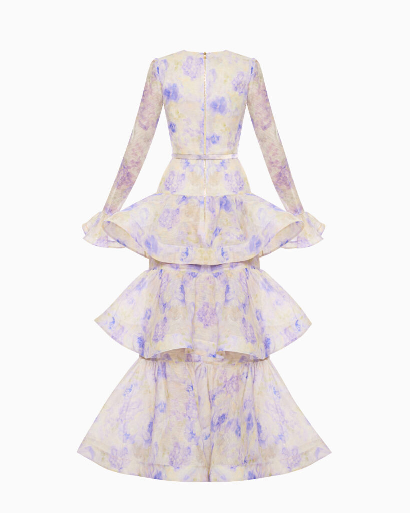 Платье ANEMONE maxi, акварельные цветы