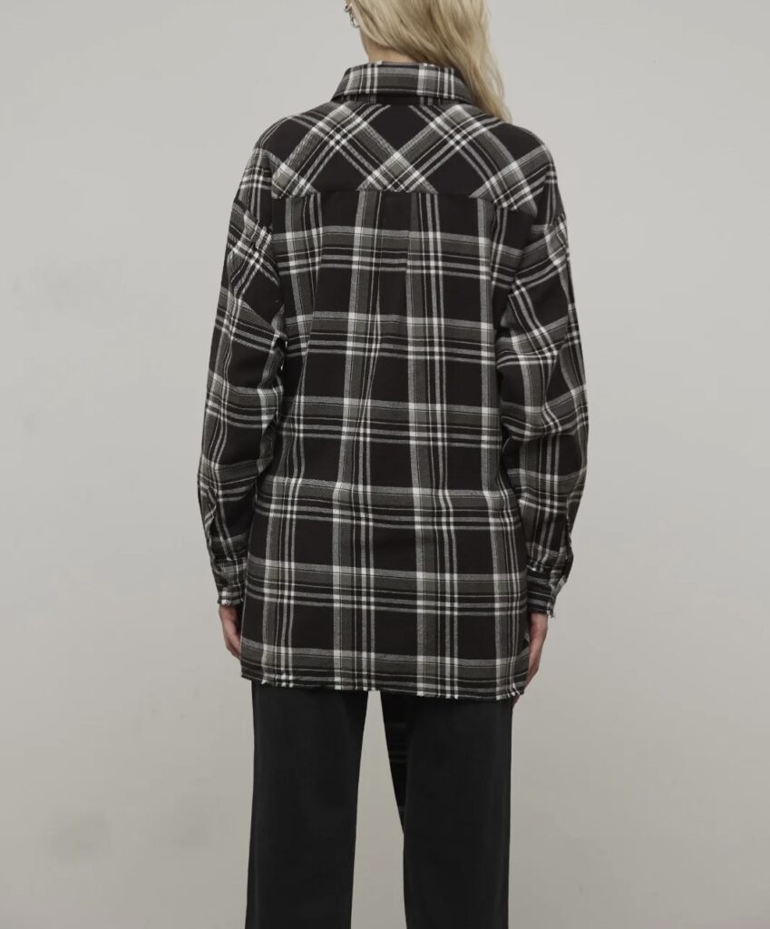 Рубашка Double Grey Check, клетка черный