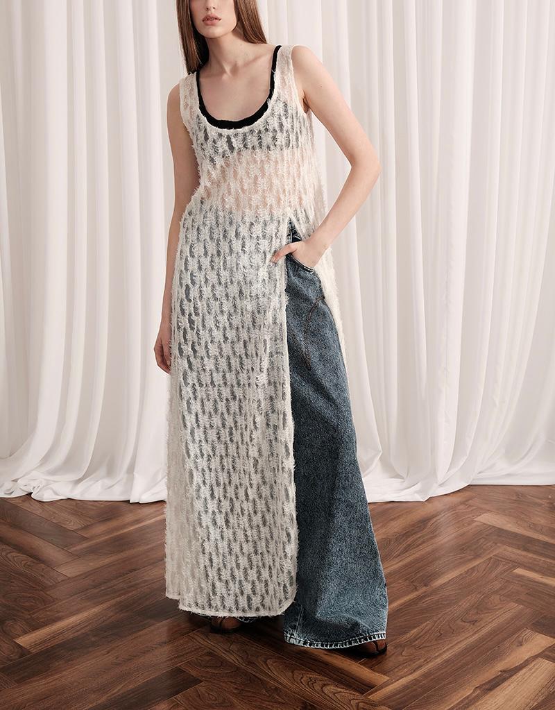 Платье Boho foam, экрю